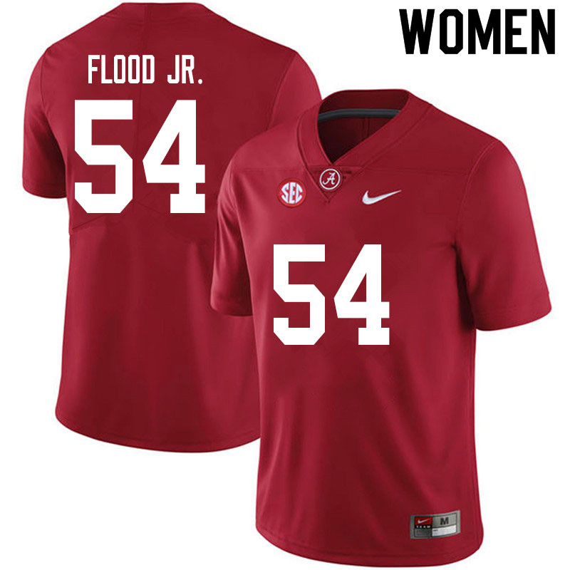 Women's Alabama Crimson Tide Kyle Flood Jr. #54 2020 Crimson College Stitched Football Jersey 23BY077TT